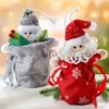 Geschenksäckchen-Duo „Schnee- und Weihnachtsmann“