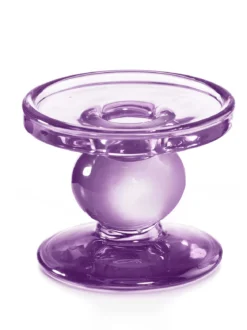 Glas-Kerzenständer „Lila“