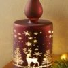 LED-Glaskerze „Winterwald“