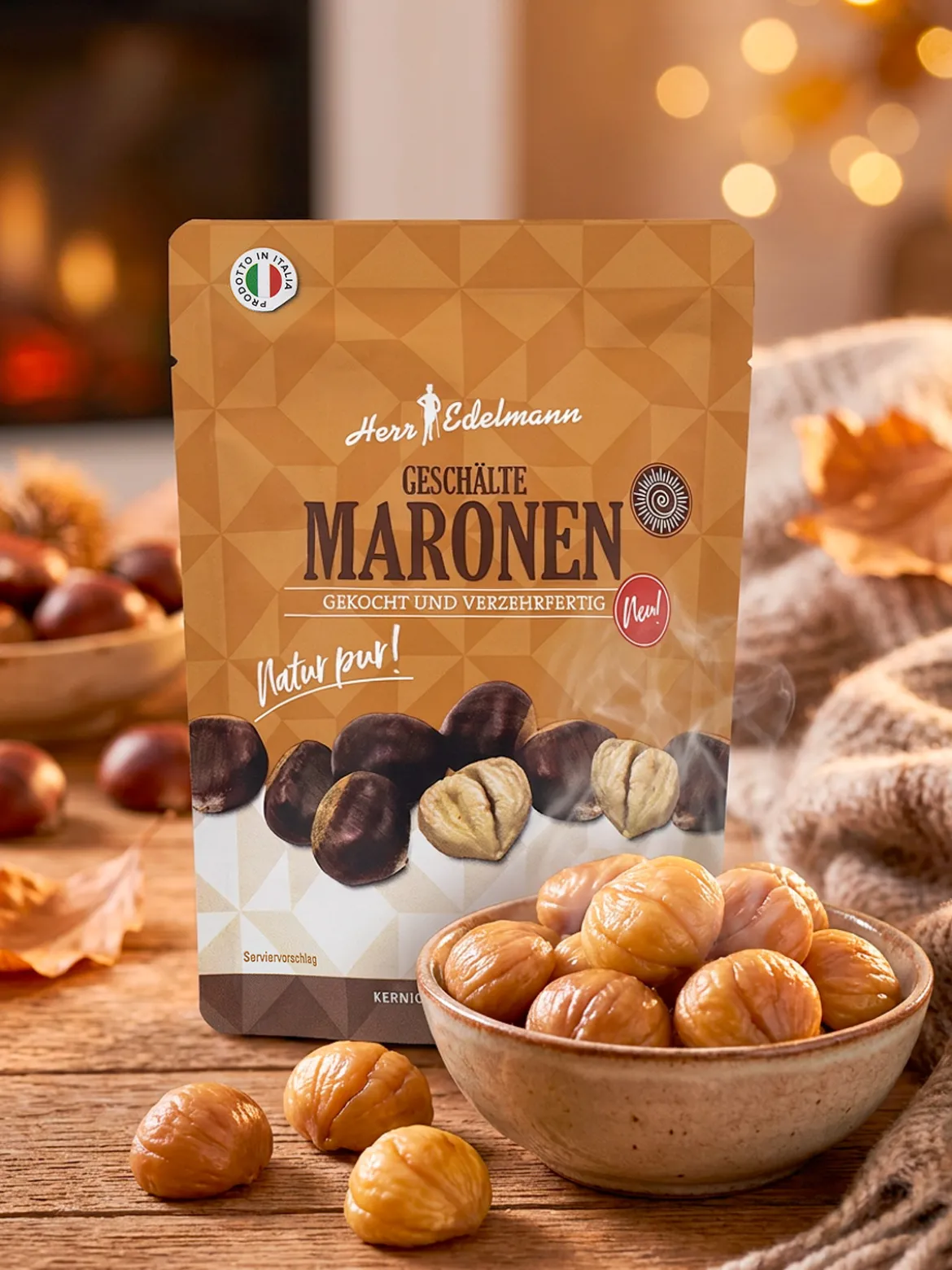 Maronen, geschält