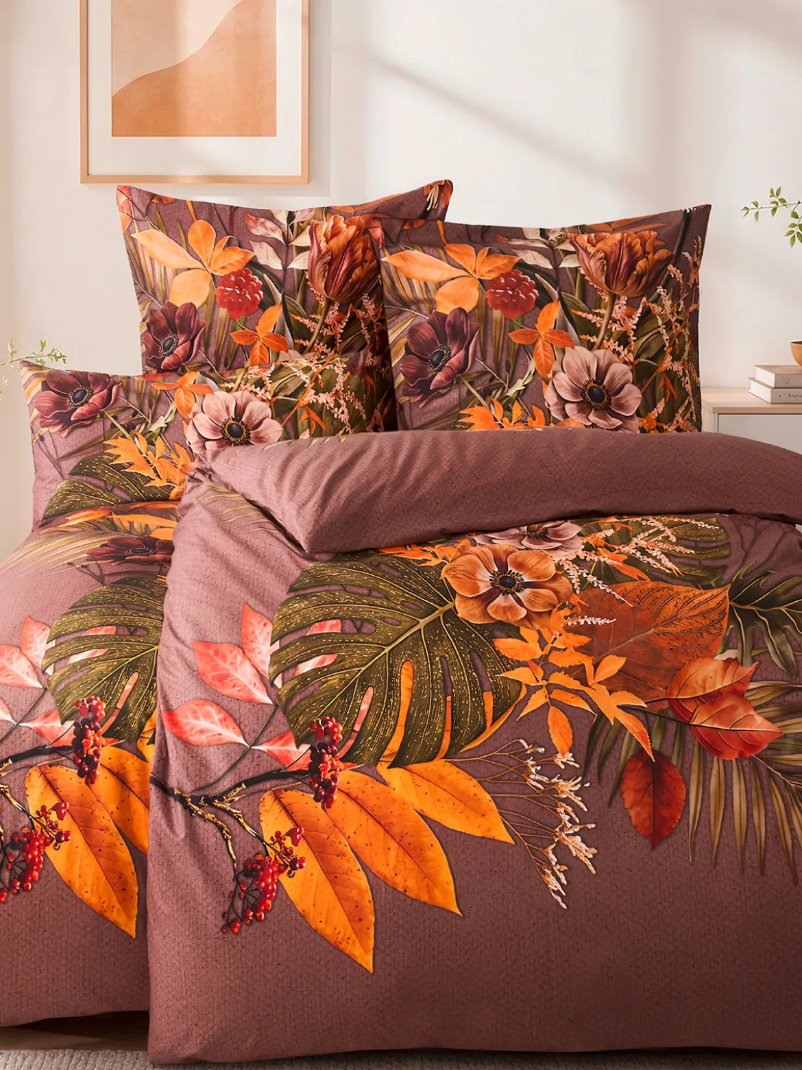 Premium Bettwäsche-Set „Herbstblüte“