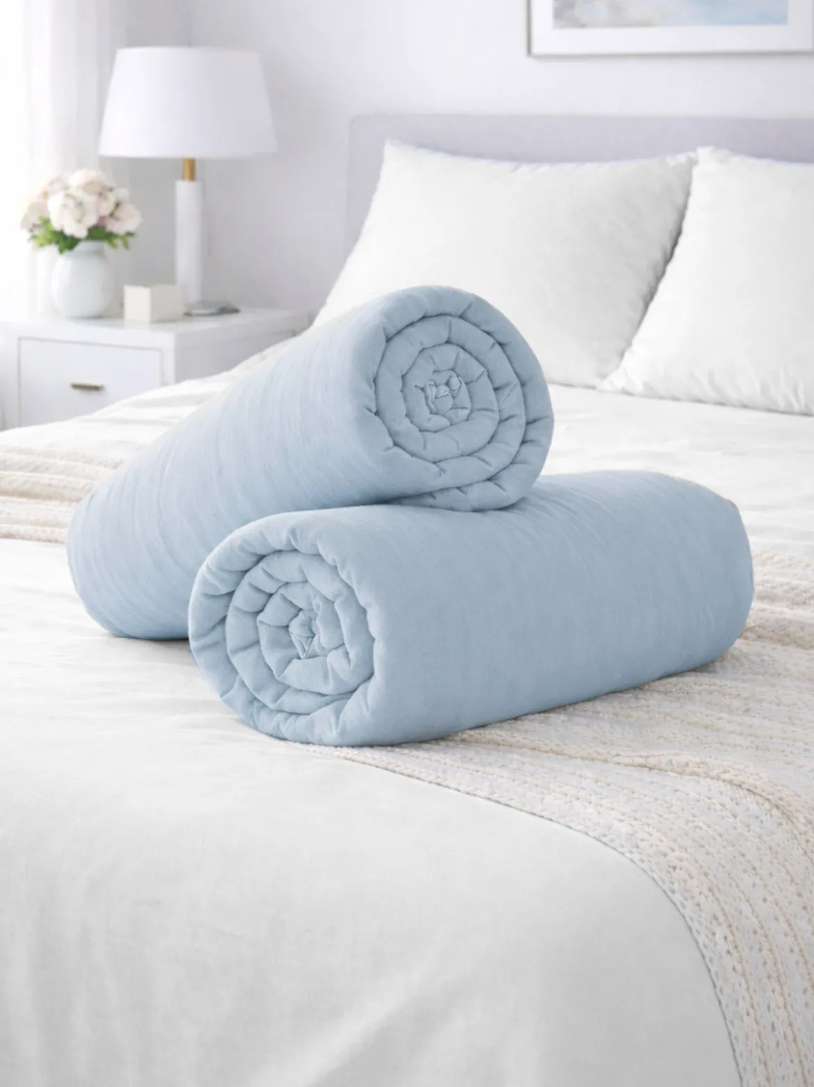 Spannbettlaken „Ella“, blau