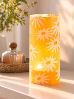 Teelichtglas mit Dekofolie