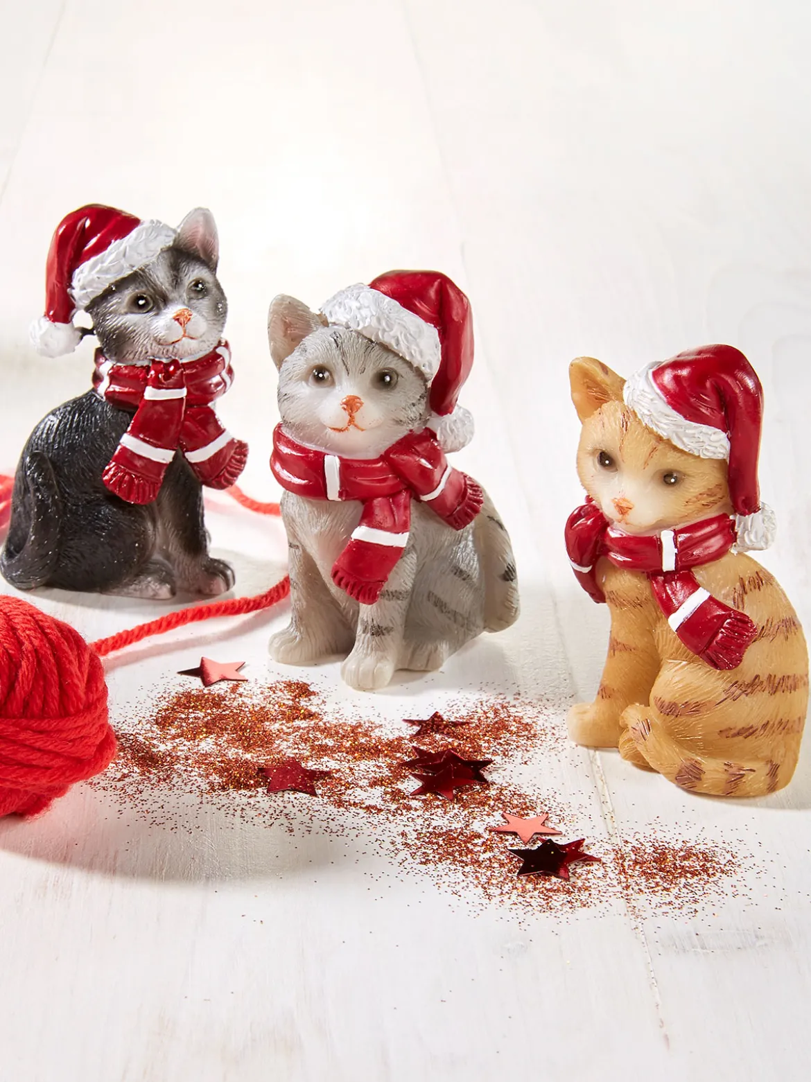 Weihnachtskätzchen-Trio